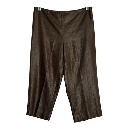 MAGASCHONI brown capri pants size Small - Picture 7 of 8